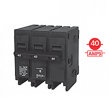 Q340, SIEMENS, 3, POLE, 40, AMP, PUSH, ON, BREAKER