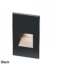 4021-27BK, WAC, LIGHTING, LED, LED, STEP, LIGHT, VERTICAL, SCOOP, 27K, BLACK