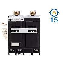 2 POLE 15 AMP BOLT ON GROUND FAULT CIRCUIT BREAKER