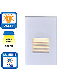 65-405, SATCO/NUVO, VERTICAL, STEP, LIGHT, 3K, WHITE