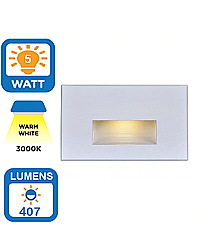 65-407, SATCO/NUVO, HORIZONTAL, STEP, LIGHT, 3K, WHITE