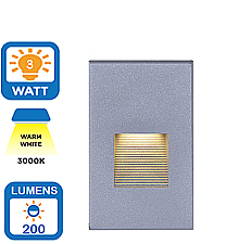 65-409, SATCO/NUVO, VERTICAL, STEP, LIGHT, 3K, GREY