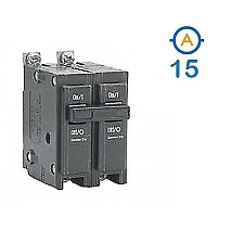 2 POLE 15 AMP BOLT ON CIRCUIT BREAKER