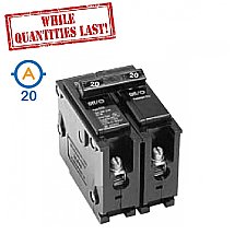 2 POLE 20 AMP PUSH ON CIRCUIT BREAKER