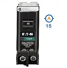 1 POLE 15 AMP COMBINATION ARC FAULT CIRCUIT BREAKER