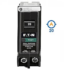 1 POLE 20 AMP COMBINATION ARC FAULT CIRCUIT BREAKER