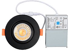 C5202-3WAY/BK, VOTATEC, 3", LED, GIMBAL, DOWNLIGHT, 3/4/5K, BLACK