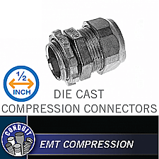 CCZ050, HUBBEL, 1/2", DIE, CAST, COMPRESSION, CONNECTOR