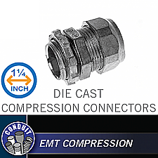 CCZ125, HUBBEL, 1-1/4", DIE, CAST, COMPRESSION, CONNECTOR