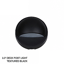 DPL033-TB, SOLLOS, DECK, POST, LIGHT, 12V, G4, TEXTURED, BLACK
