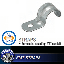E1S050, HUBBELL, TRADE, SELECT, 1/2, INCH, 1, HOLE, EMT, STRAP, E1S050