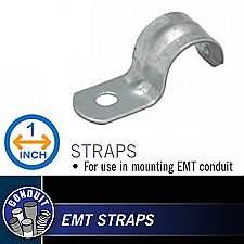 E1S100, HUBBELL, TRADE, SELECT, 1, INCH, 1, HOLE, EMT, STRAP, E1S100