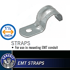 E1S150, HUBBEL, EMT, 1H, STRAPS, 1-1/2"