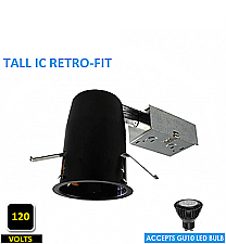 H-350LGRICQA, AXITE, LIGHTING, 3-1/2", TALL, REMODEL, IC, HOUSING, 120V, GU10