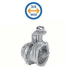 NMS075, HUBBEL, 3/4", ONE, SCREW, SADDLE, ZINC, CONNECTOR
