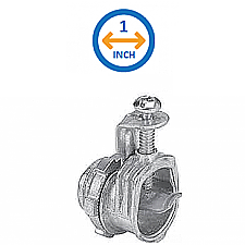 NMS100, HUBBEL, 1", ONE, SCREW, SADDLE, ZINC, CONNECTOR