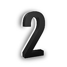 ABS-LN72BK, MODERN, LIGHTS, 7", BLACK, ADDRESS, NUMBER, 2