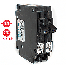 Q1520NC, SIEMENS, TANDEM, 1, X, 1P, 15A, +, 1, X, 1P, 20A, BREAKER