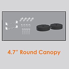 BLACK ROUND CANOPY FOR VOTATEC SUSPENSION KIT THAT COMES WITH THE FIXTURE