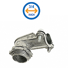 SQ90075, HUBBEL, 3/4", 90, DEGREE, ZINC, FLEX, CONNECTOR