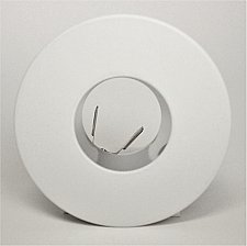 TL3537CH, AXITE, 3-1/2", WHITE, PIN, HOLE, 2", OPENING, CHROME, REFLECTOR