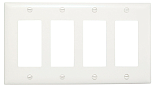 TP264W, PASS, AND, SEYMOUR, WALL, PLATE, 4 GANG, NYLON, WHITE