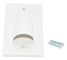 WPCD0001, CABLE, CONCEPTS, SINGLE, GANG, NOSEPLATE., WHITE