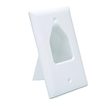 WPCD0002, CABLE, CONCEPTS, RECESSED, LOW, VOLTAGE, CABLE, PLATE, 1 GANG, WHITE