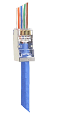 WPCD0013, CAT6, EZ-RJ45, SHIELDED, PASS, THROUGH, VOICE, DATA, CONNECTOR