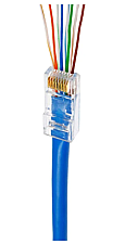 WPCD0046, CAT6, EZ-RJ45, PASS, THROUGH, VOICE, DATA, CONNECTOR, 50, PACK