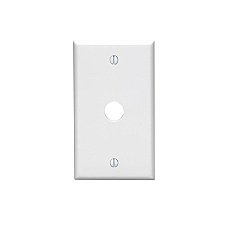 WPCD0080WH, CABLE, CONCEPTS, SINGLE, HOLE, WALL, PLATE., WHITE