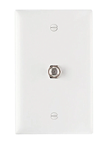 WPCD0081WH, CABLE, CONCEPTS, COAXIAL, WALL, PLATE, 1GHZ, F-81, WHITE