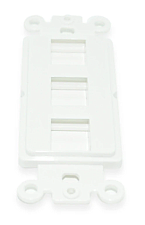 WPCD0853WH, KEYSTONE, DECORA, STYLE, INSERT, 3, PORT., WHITE, STRAP