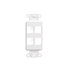 WPCD0854WH, KEYSTONE, DECORA, STYLE, INSERT, 4, PORT., WHITE, STRAP