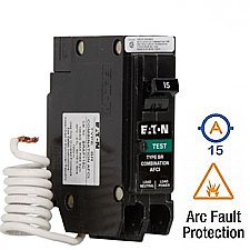 1 POLE 15 AMP COMBINATION ARC FAULT CIRCUIT BREAKER