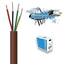 WICH0022BN, ALARM/SECURITY, CABLE, 22AWG, 4C, FT4/CSA, 1000, FT, BROWN