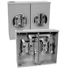 H22R, HYDEL, 200A, MAIN, 2 GANG, METER, BASE, 200A, PER, POS, OH/UG