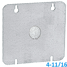 72C6, VISTA, 4-11/16, SQUARE, COVER, PLATE, WITH, 1/2, K.O.