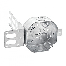 54151KSSX, VISTA, 4", OCTAGON, STEEL, STUD, ELECTRICAL, BOX, WITH, KNOCK, OUTS