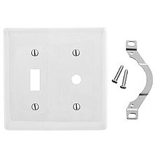 NP112W, HUBBELL, TRADE, SELECT, COMBO, 2G, A, .406, IN, OPENING, WHITE