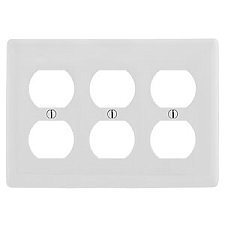NP83W, HUBBELL, TRADE, SELECT, DUPLEX, 3G, 3, DUPLEX, OPENING, WHITE