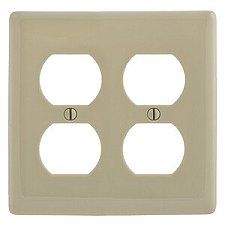 NP82I, HUBBELL, TRADE, SELECT, 2G, DUPLEX, PLATE, IVORY