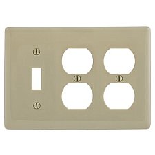 NP182I, HUBBELL, TRADE, SELECT, COMBO, 3G, TOGGLE, DUPLEX, IVORY