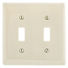 NP2LA, HUBBELL, TRADE, SELECT, 2G, TOGGLE, PLATE, LIGHT, ALMOND