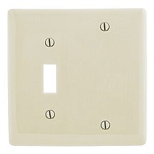 NP113LA, HUBBELL, TRADE, SELECT, COMBO, 2G, TOGGLE, BLANK, LIGHT, ALMOND