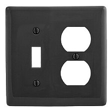 NP18BK, HUBBELL, TRADE, SELECT, COMBO, 2G, 1, DUPLEX, 1, BLACK