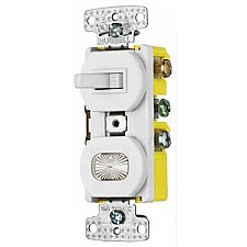 RC309W, HUBBELL, TRADE, SELECT, COMBO, 3, WAY, ILLUMINATED, WHITE