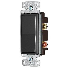 RSD215BK, HUBBEL, DOUBLE, POLE, 15, AMP, 120-277V, DECORA, SWITCH, BK