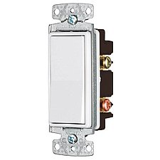 RSD215W, HUBBEL, DOUBLE, POLE, 15, AMP, 120-277V, DECORA, SWITCH, WHITE