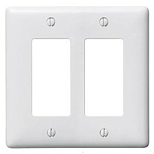 NPJ262W, HUBBELL, TRADE, SELECT, NYLON, MID-SIZED, 2-GANG, WHT
